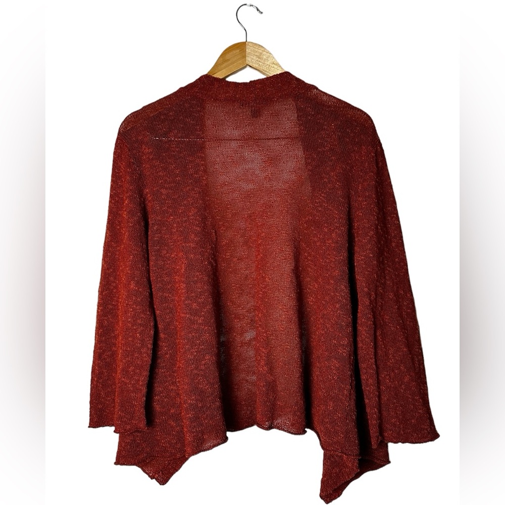 Eileen Fisher Linen Blend Cardigan Sweater Size Large - Picture 6 of 6